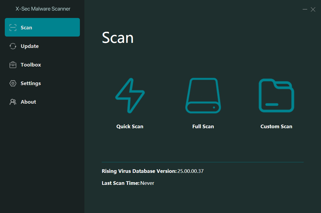 X-Sec Malware Scanner Capture